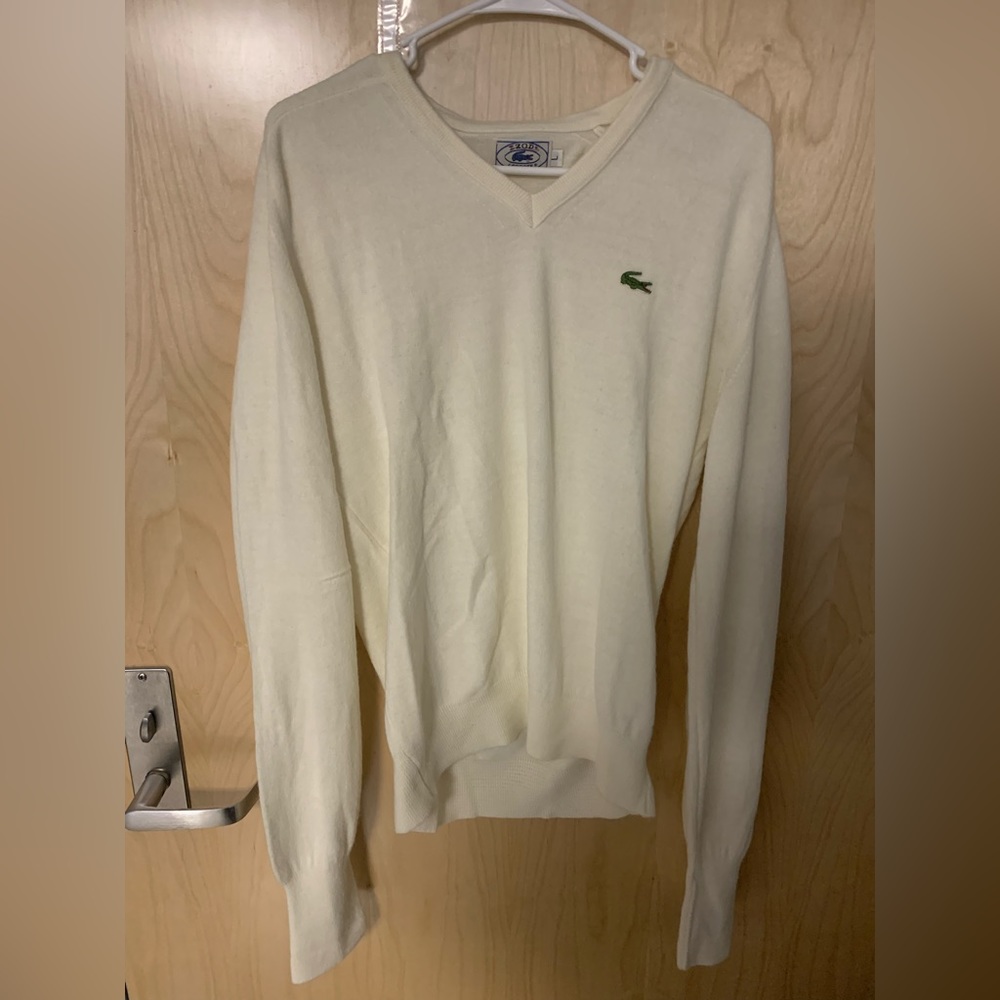 Vintage IZOD/Lacoste Sweater White Men’s Large